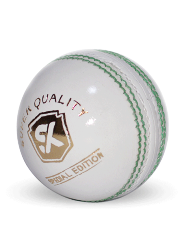 Cricket Leather Ball white - 2 Piece (pack of 6)