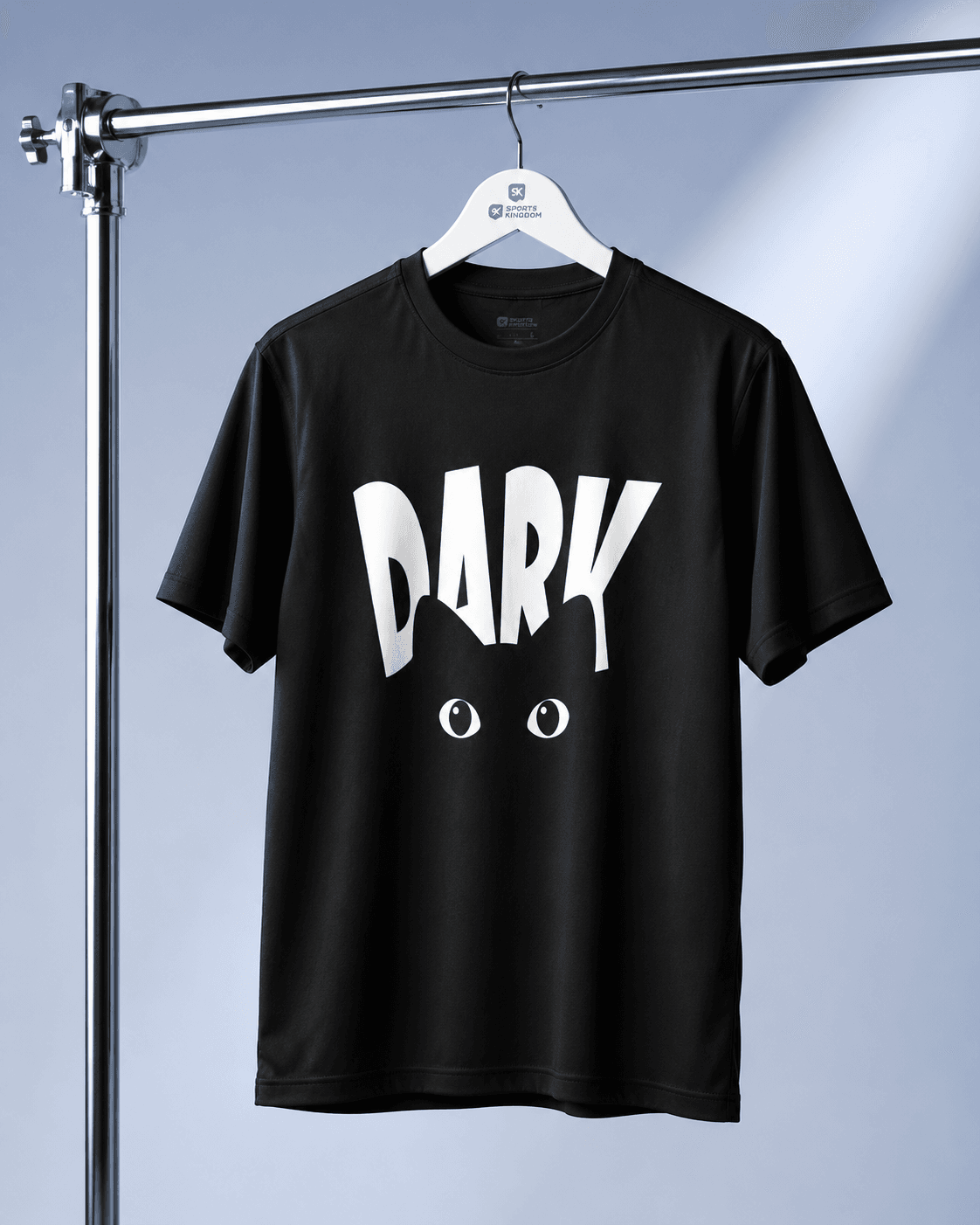 Dark Cat Eyes Graphic Black T-Shirt | Premium Cotton Unisex Tee - Image 2