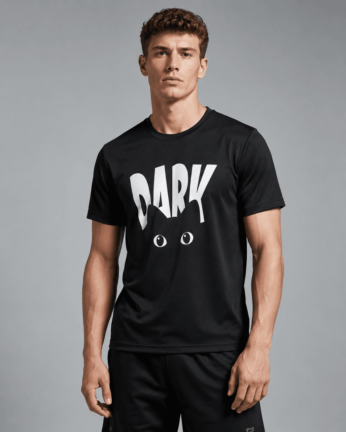 Dark Cat Eyes Graphic Black T-Shirt | Premium Cotton Unisex Tee - Image 4