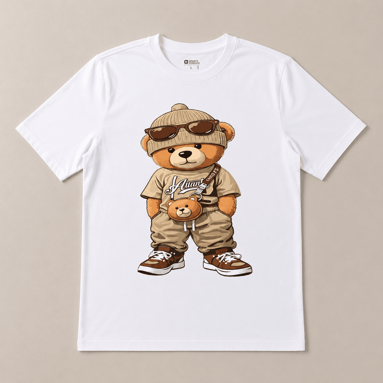 Stylish Teddy Bear Graphic Black T-Shirt – Premium Cotton Casual Tee - Image 3