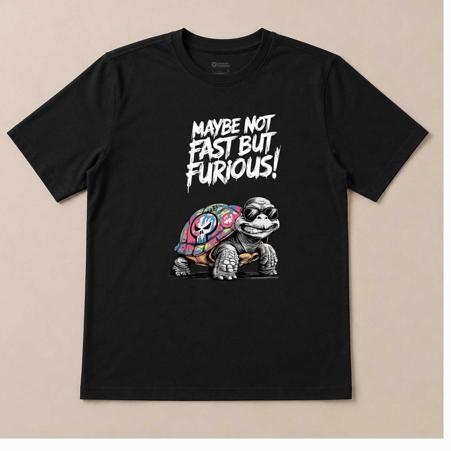 Maybe Not Fast But Furious Turtle white T-Shirt - Image 2