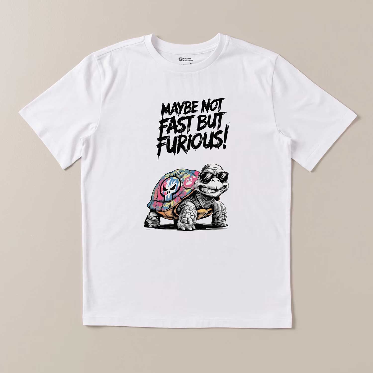 Maybe Not Fast But Furious Turtle white T-Shirt