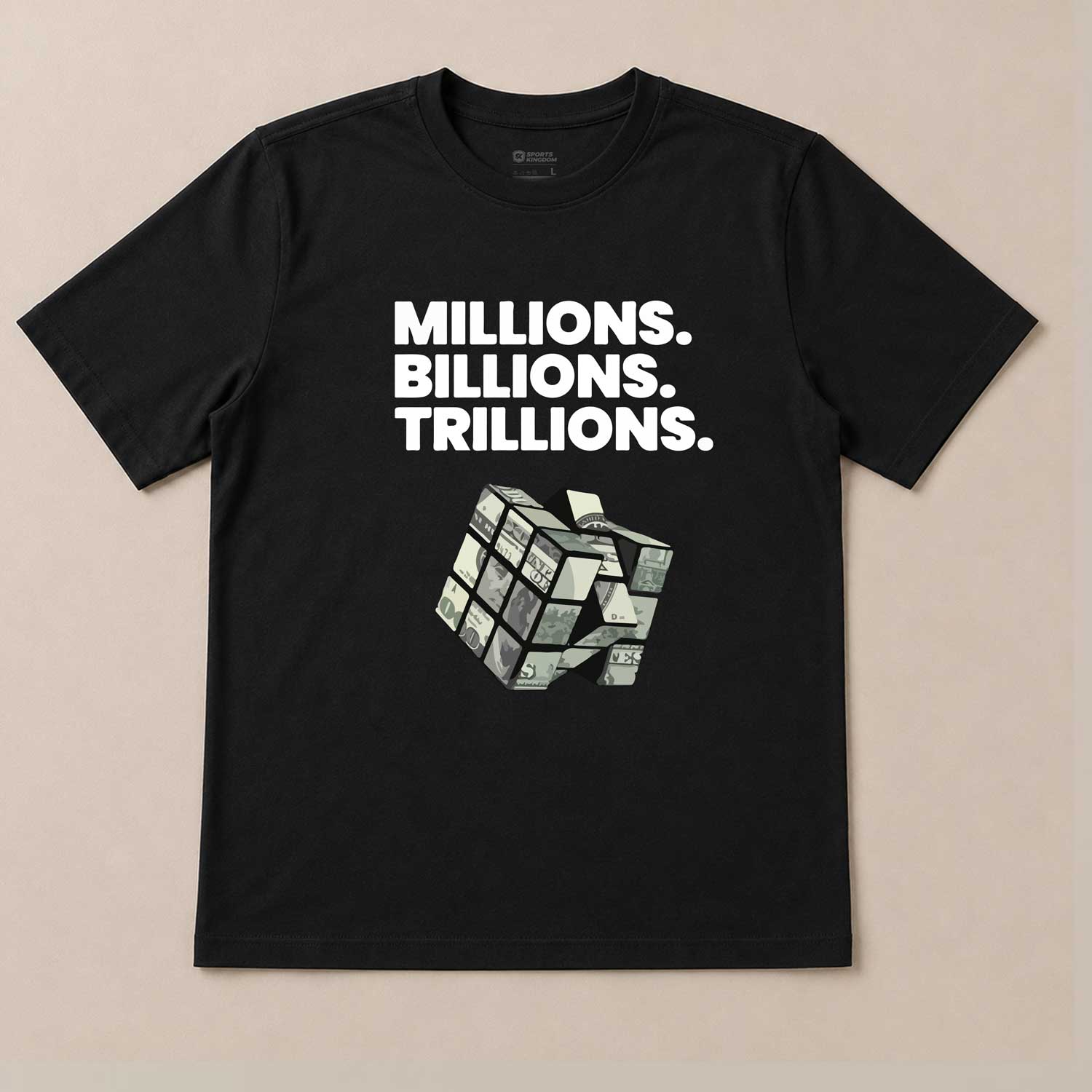 Millions Billions Trillions Money Cube white T-Shirt - Image 2