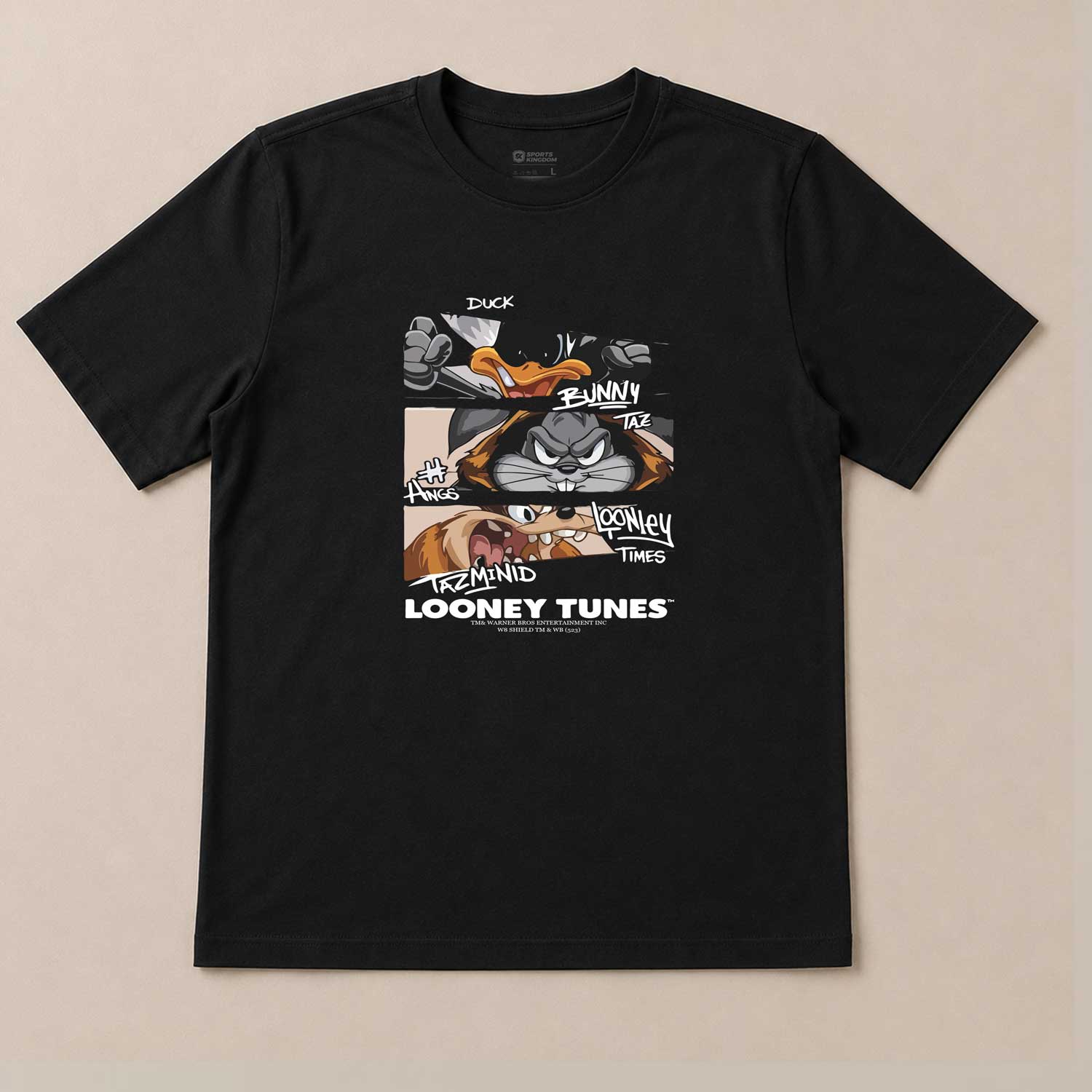 Looney Tunes Graphic Black T-Shirt – Classic Cartoon Streetwear Tee
