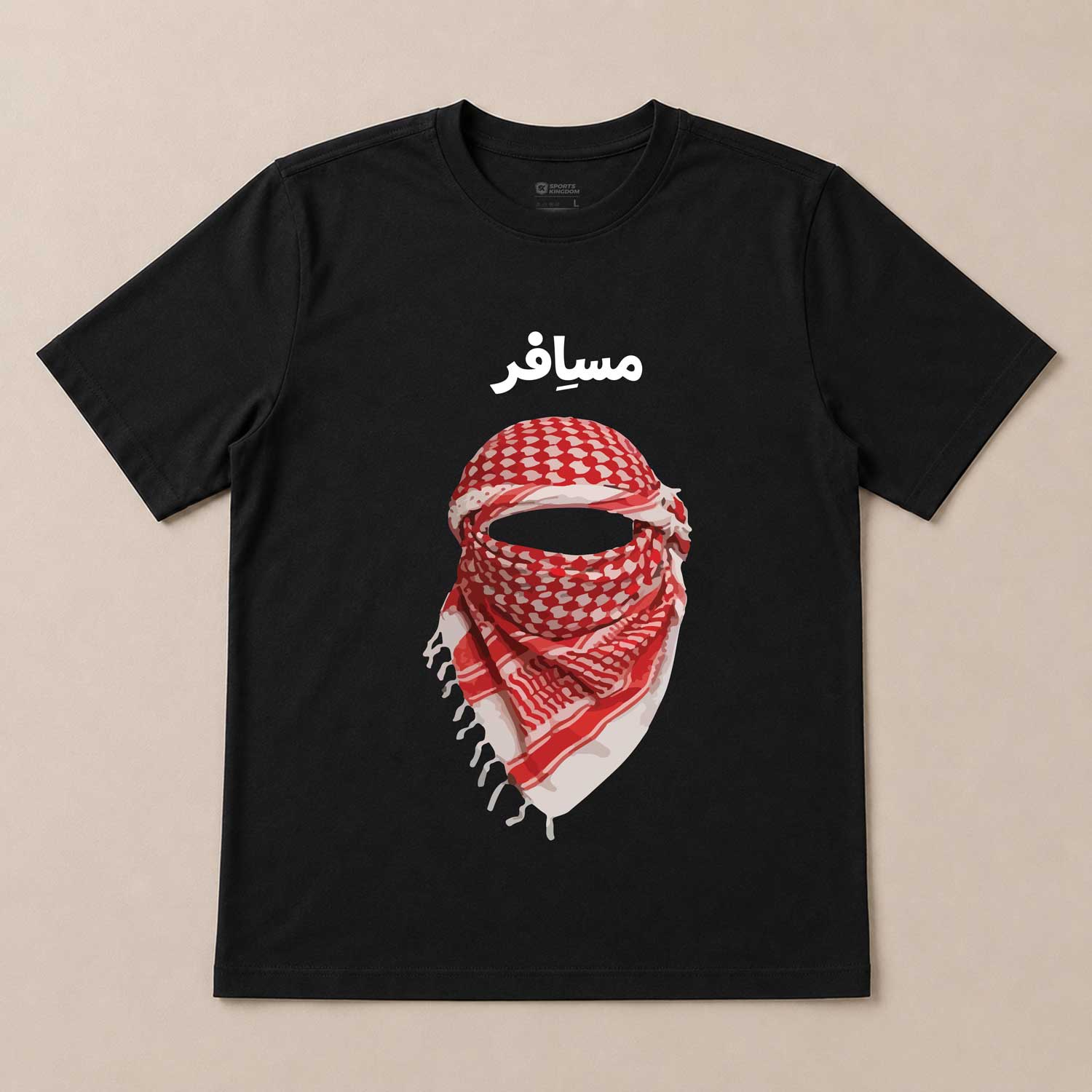 Graphic White T-Shirt – Arabic Typography & Streetwear Style - Image 2